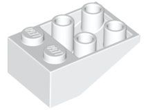 Lego 20x Schrägstein invers 2×3 25° (3747) weiss