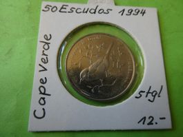 Cape Verde 1994, 50 Escudos   stgl.   Vogel