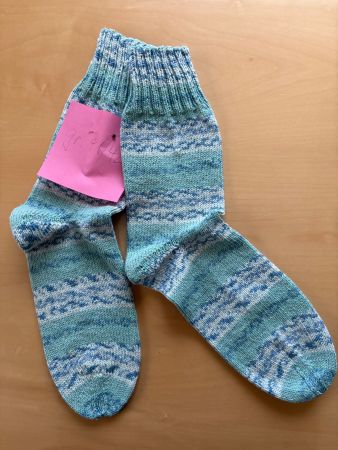 Herrensocken, Sommerwolle, Gr. 41/42, Handarbeit