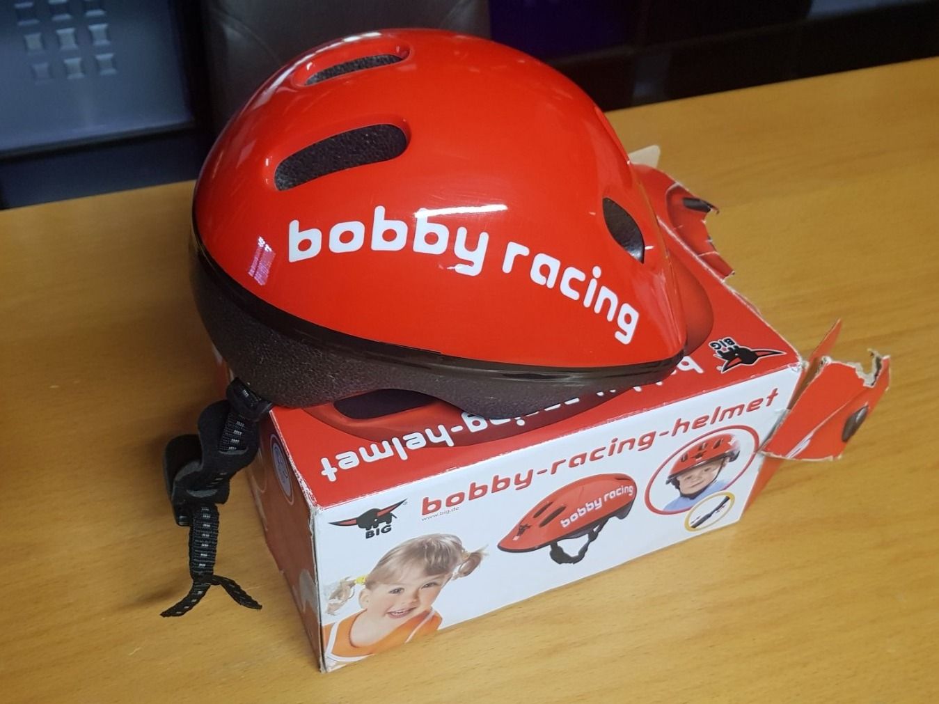 Caschi: Kinderhelm Bobycar von BIG "bobby racing" mit Verpackung – Nuovo (secondo la descrizione) da Schachen b. Herisau venduto da lilienstrauch 2