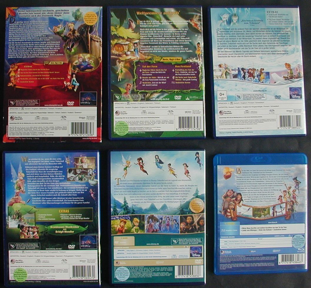 Alle DVDs: 6 DVD: Walt Disneys TINKERBELL, ab 0 Jahren – Gebraucht aus Zürich von Vinyl 1