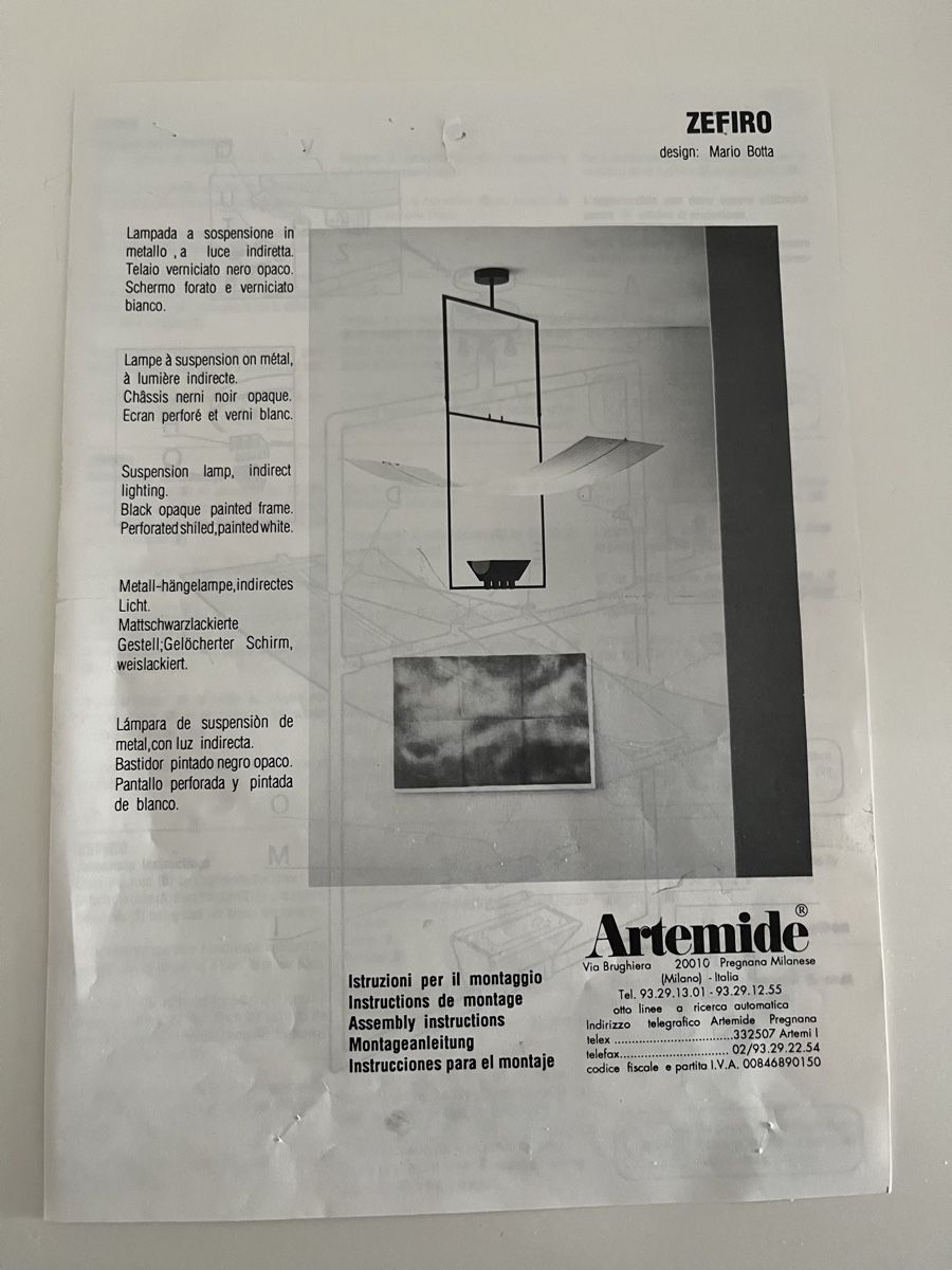 Lampadari & plafoniere: Artemide Mario Botta – Usato da Allschwil venduto da Kunst.1 2