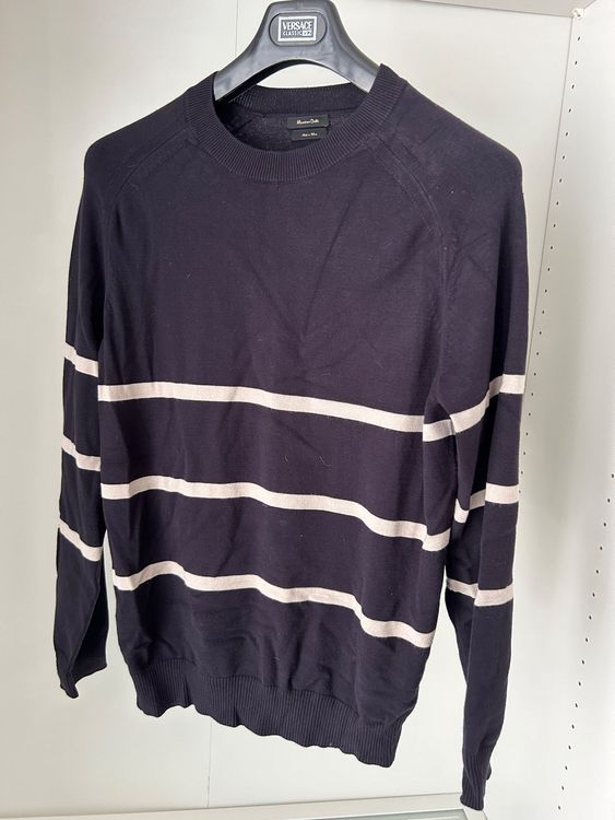 bequemer gestreifter Strickpullover Massimo Dutti Herren