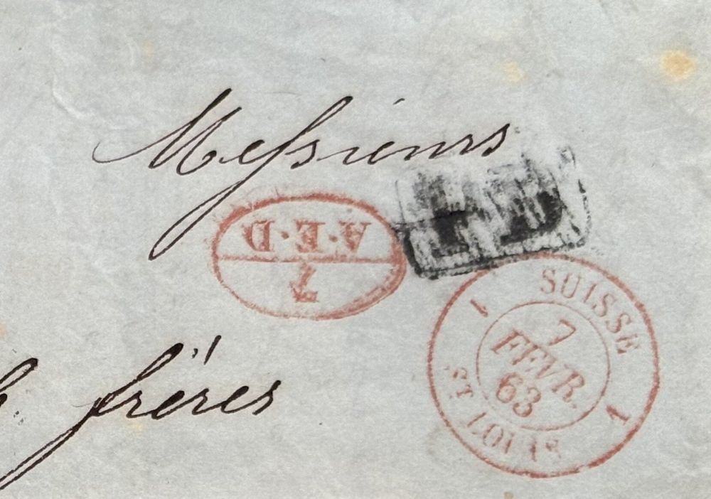 Alle Briefmarken: FALTBRIEF STRUBEL BASEL 1863 – Gebraucht aus Ostermundigen von wini63 4