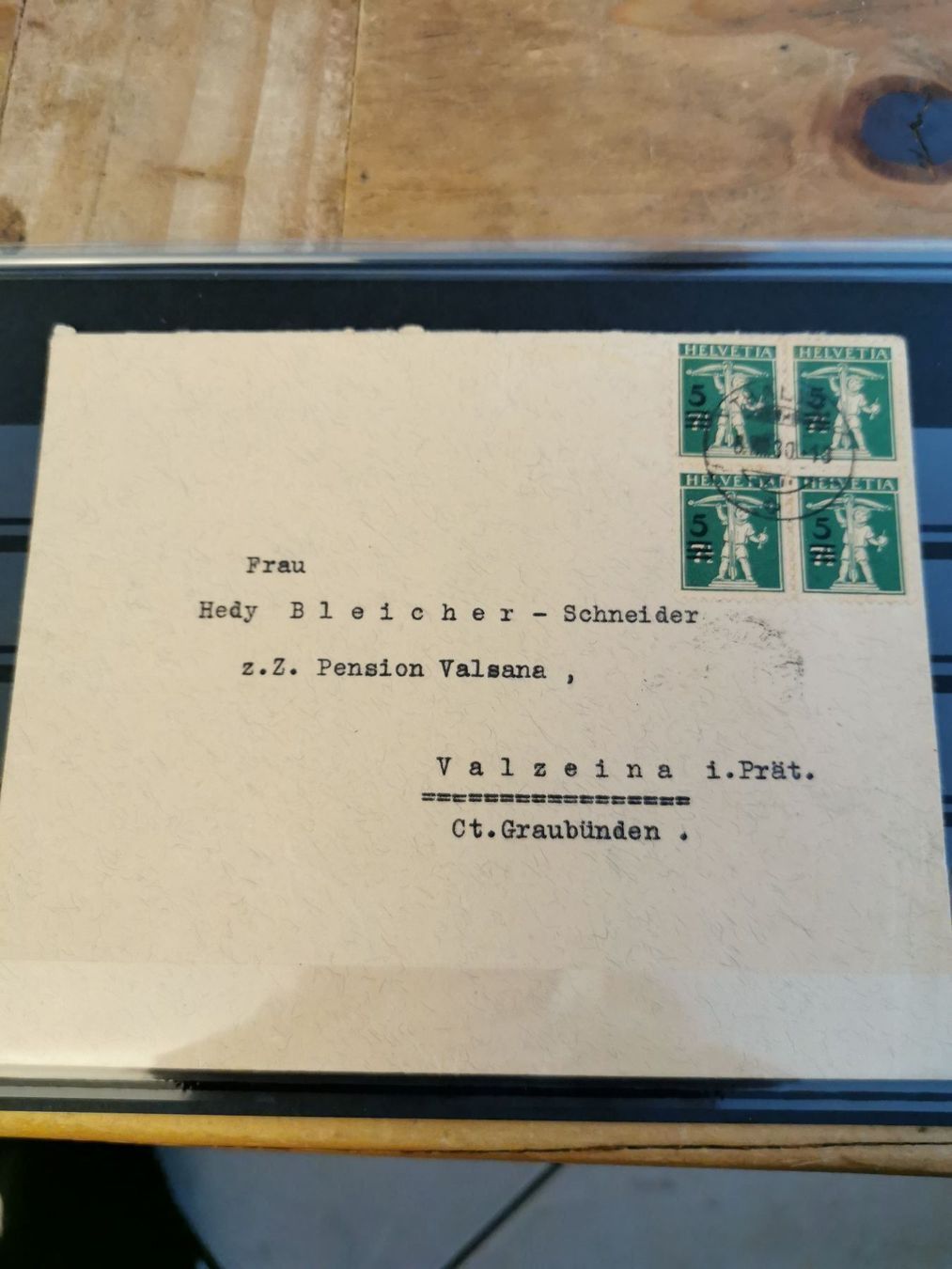 Tutti i francobolli: (am112) 181 4er Brief kat:120.- – Usato da Buttikon SZ venduto da Mstrubeli