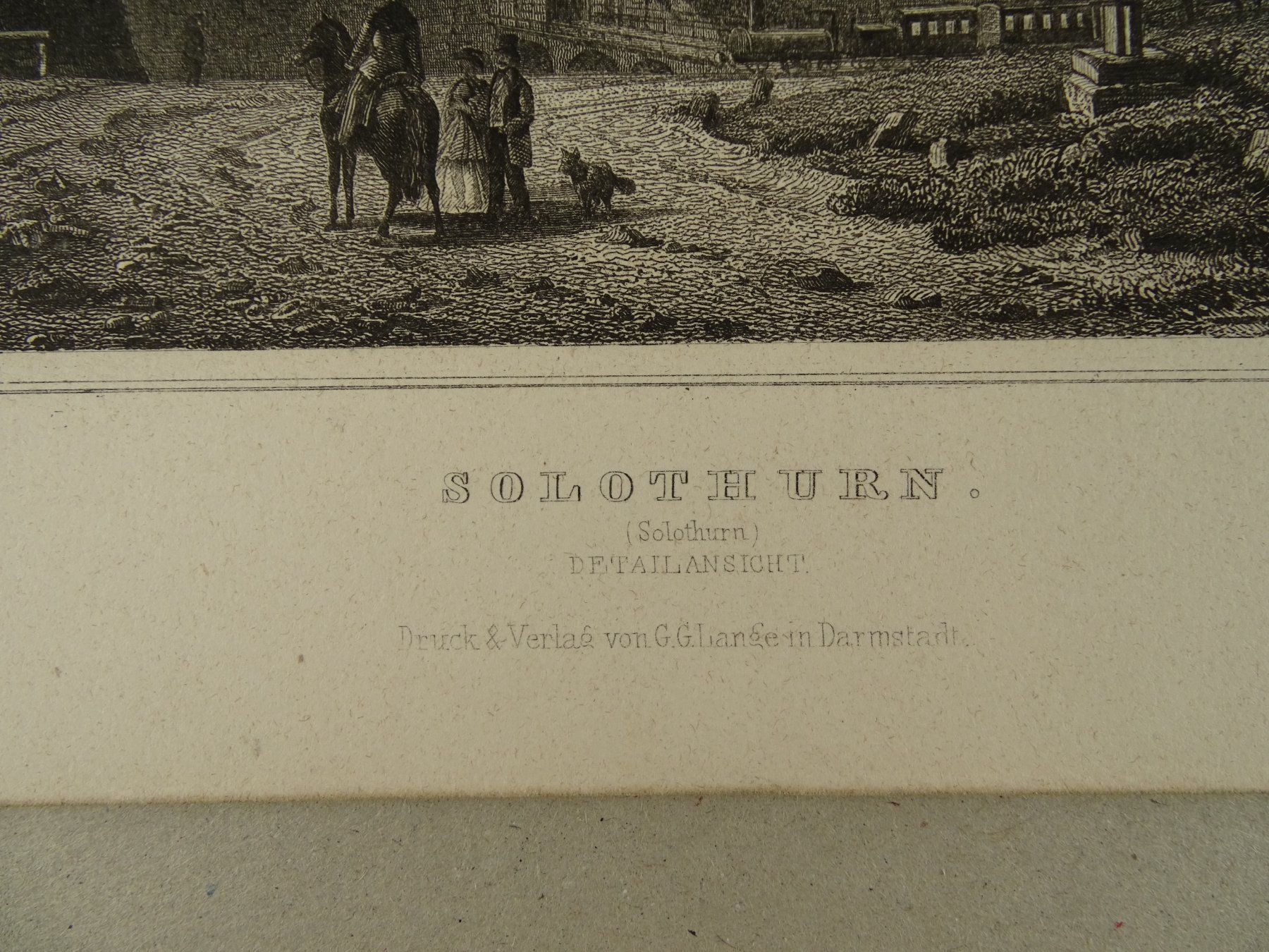 Incisioni: SOLOTHURN, STAHLSTICH NACH ROHBOCK 1870 – Usato da Grüningen venduto da Kartensammler 8