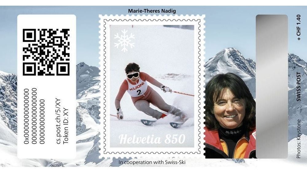 Tutti i francobolli: Swiss Crypto Stamp 5.0 - ID 8 – Marie-Theres Nadig – Nuovo (secondo la descrizione) da Wuerenlos venduto da Zoechi