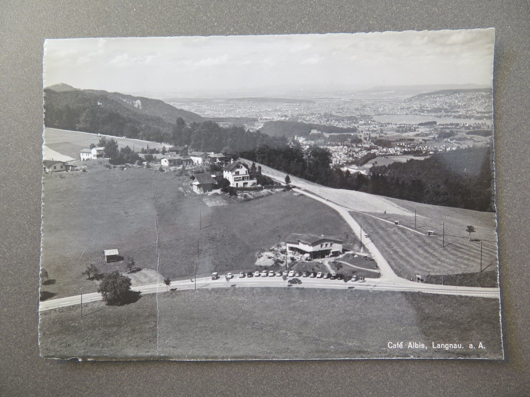 Cartoline postali: LANGNAU AM ALBIS - CAFÉ ALBIS – Usato da Wittenbach venduto da lipasal