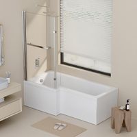 8928 - Badewanne TURI rechts Bad Wanne Badezimmer ESG-Glas