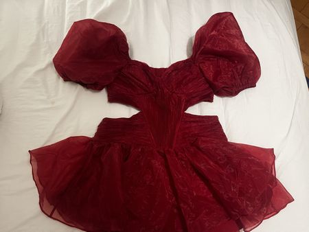 ASOS LUXE Red Cut-Out Mini Dress EU 44