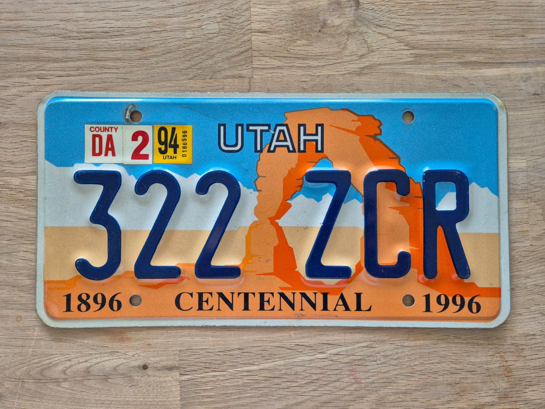 Insegne: US Nummernschild Utah – Usato da Rüti ZH venduto da pep_l9zp