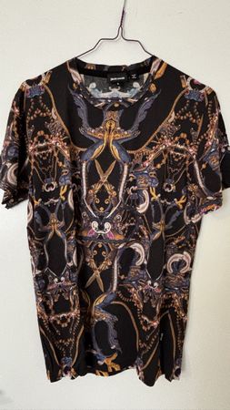 Just Cavalli T-Shirt S Schwarz Muster Print