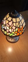 Tischlampe Tiffany Design Jugendstil Glasmalerei Bronze fuss