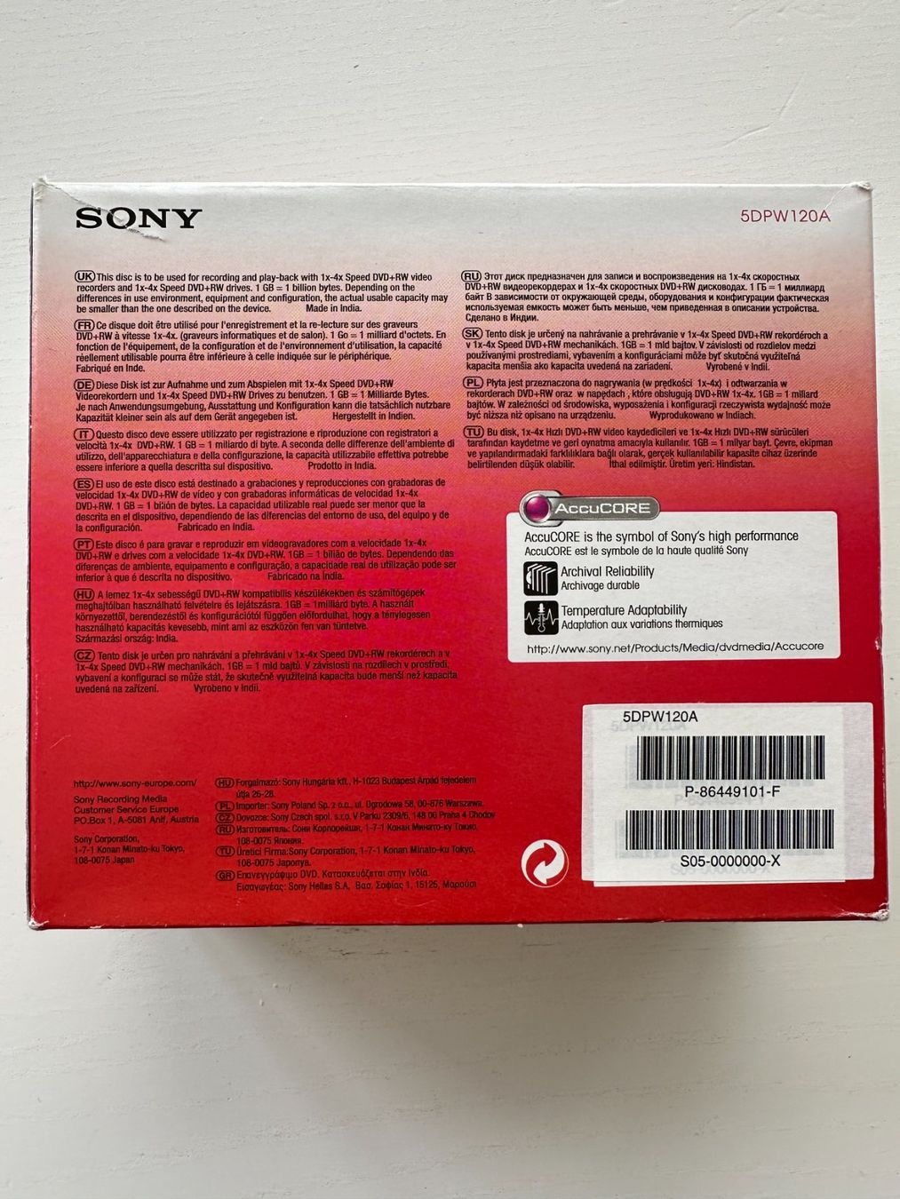 Alle DVDs: DVD+RW Rohlinge (Sony, 4 Stk.) – Neu (gemäss Beschreibung) aus Nottwil von grabi77 1