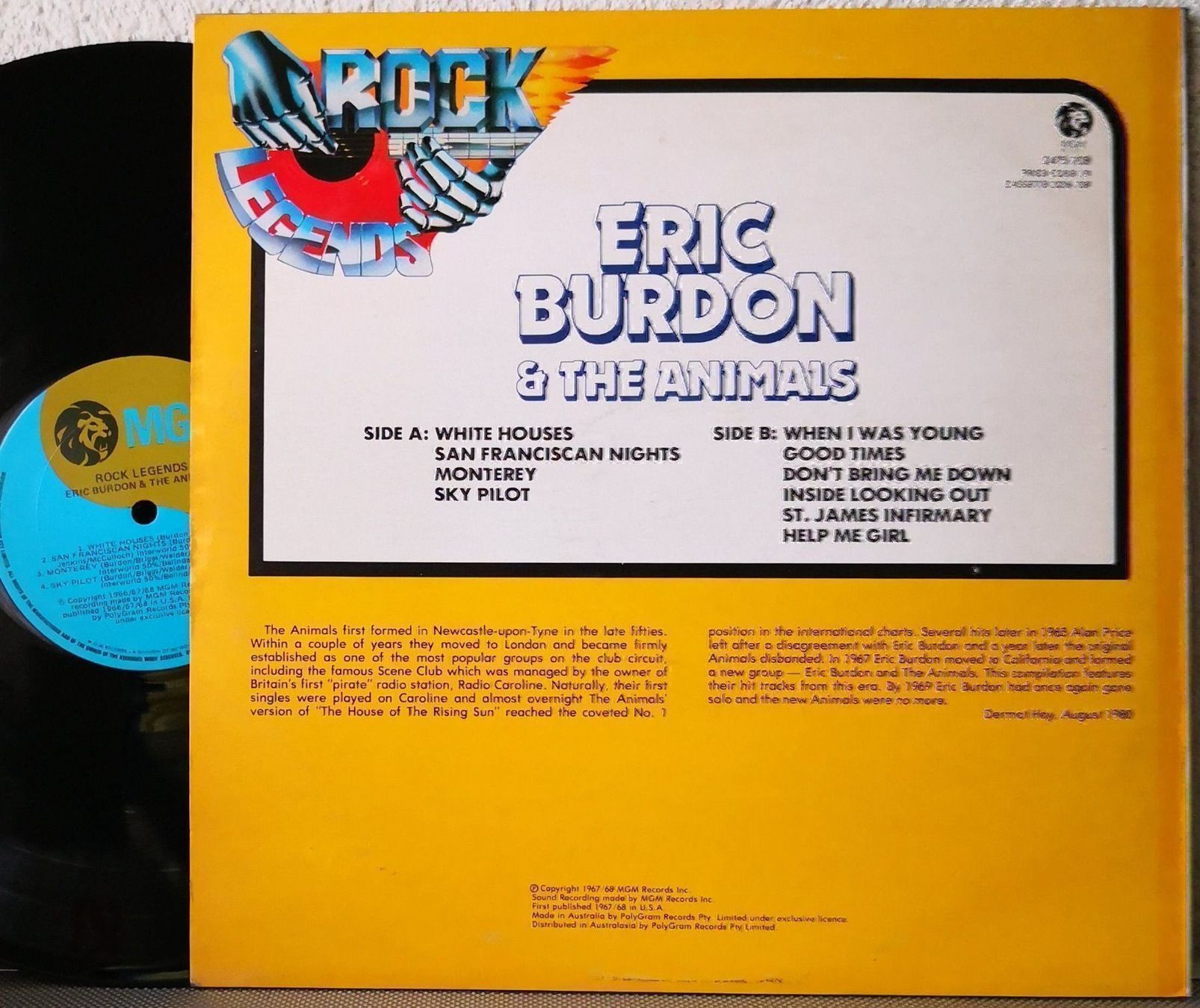 Dischi in vinile: ERIC BURDON + THE ANIMALS - ROCK LEGENDS – Usato da Greifensee venduto da scharmant 1