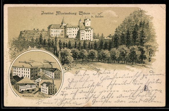 Ansichtskarten: Litho Wikon b. Reiden, Institut Marienbu – Gebraucht aus Berlin von bartko-reher