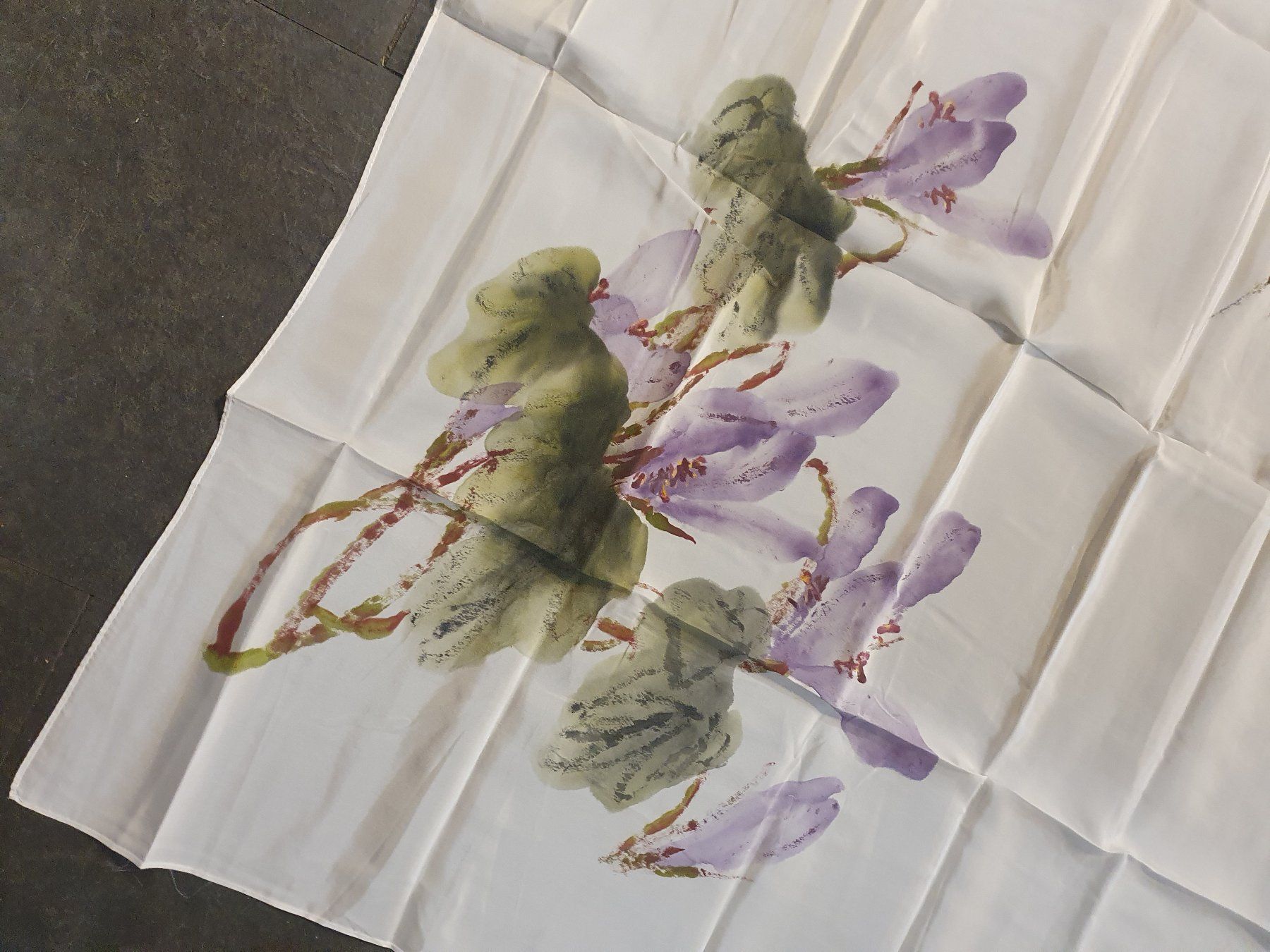 Foulard & Sciarpe: Seidetuch handbemalt chinesisch 86 x 88 – Usato da Zürich venduto da loosebone 2