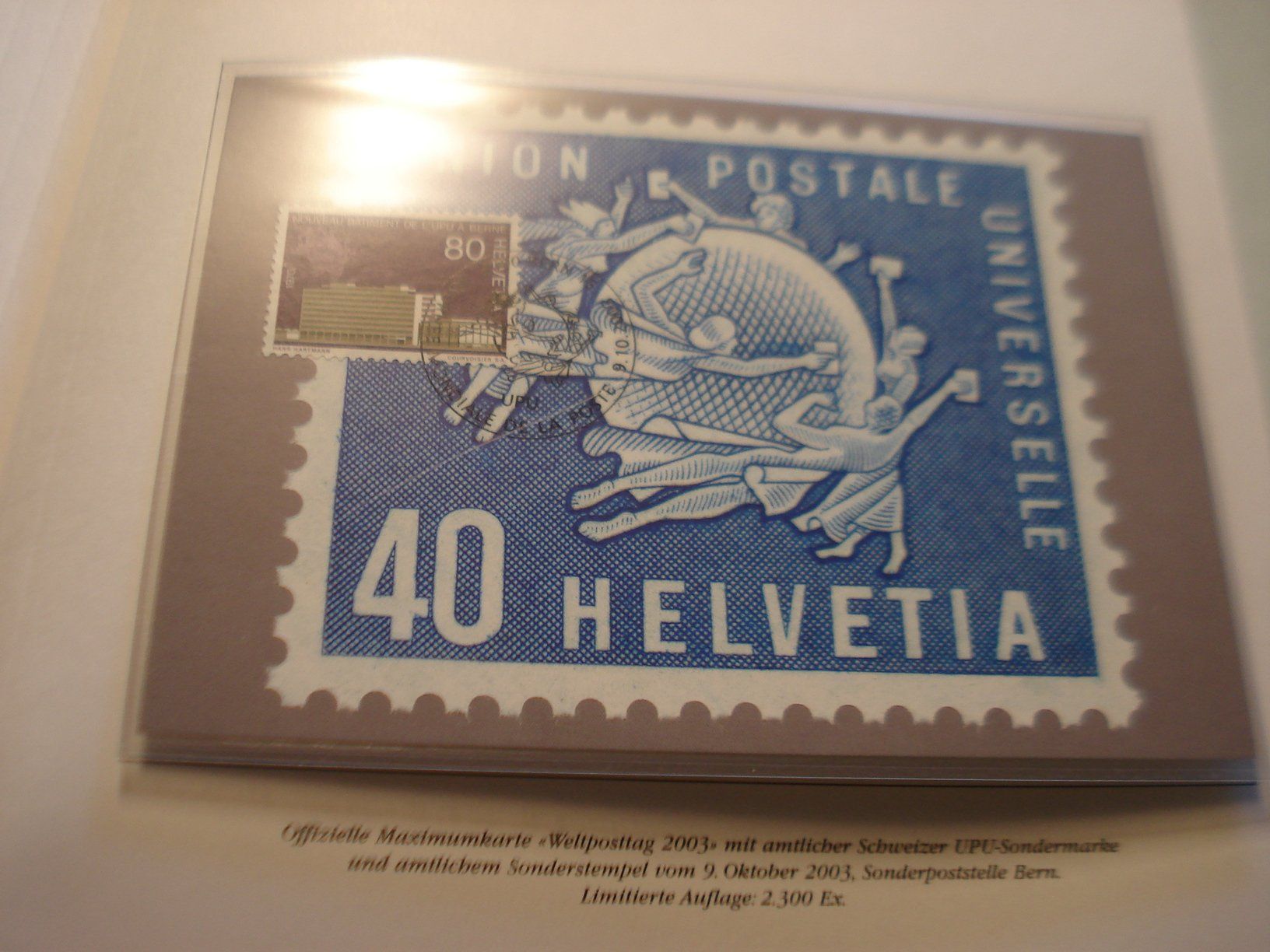 Alle Briefmarken: Maximumkarte Union Postale Universelle, 2003 – Gebraucht aus Niederwil AG von morostahu