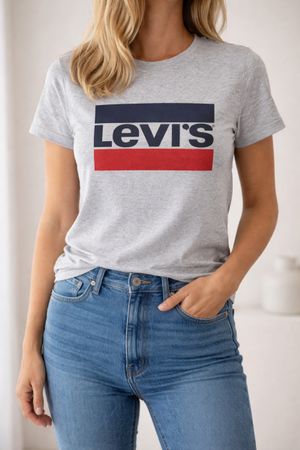 T-SHIRT GRIS LEVI'S LOGO COLORÉ
