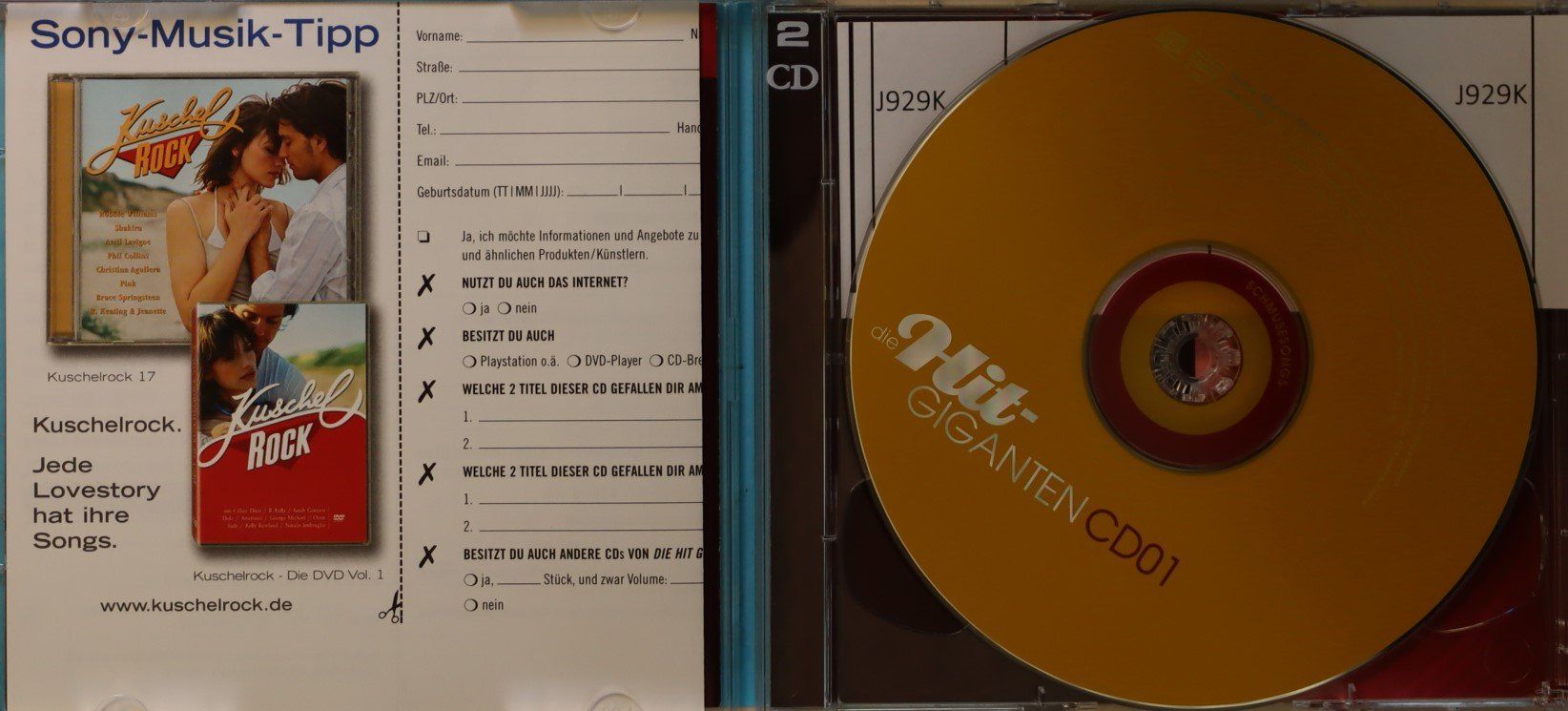 CD: Die Hit-Giganten - Schmusesongs – Usato da Luzern venduto da CONTENTI 1