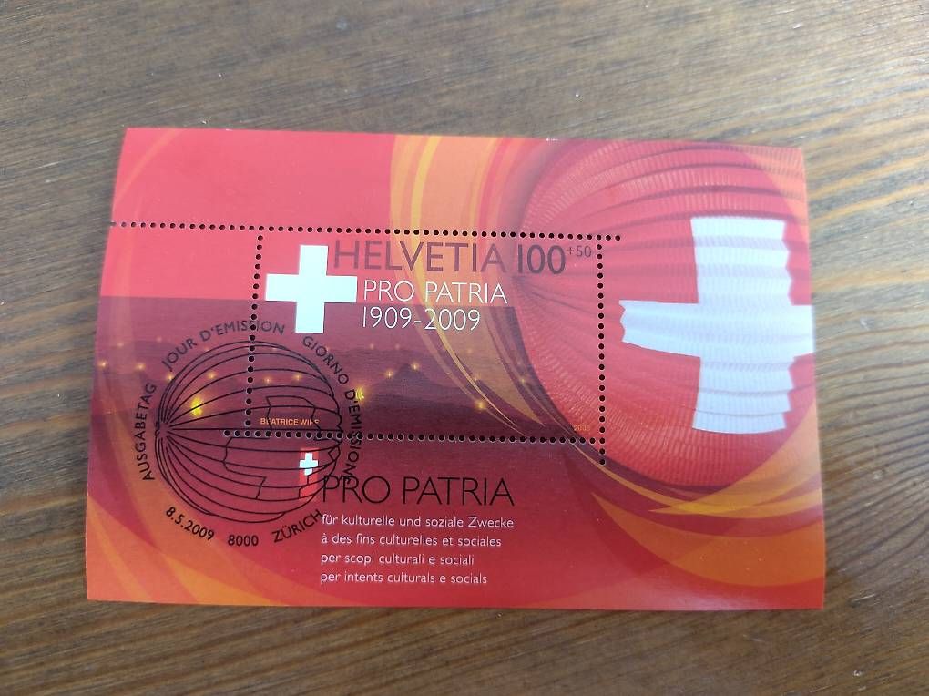 Tutti i francobolli: Pro Patria Sonderblock 2009 ET – Usato da Wohlen AG venduto da gnabbr