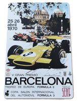 Grand Prix Barcelona 1970  - Blechschild  (neu, OVP)