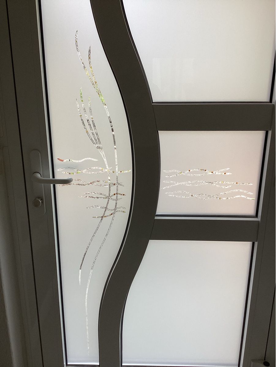 Porte: Graute Wohnungstür mit speziellem Glas – Usato da Oberthal venduto da weisseperle 1