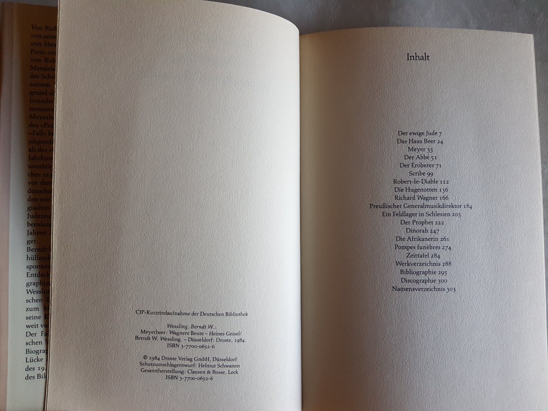 Libri: Meyerbeer - Wagners Beute - Heines Geisel - 1984 – Usato da Walterswil BE venduto da Lonitti 7
