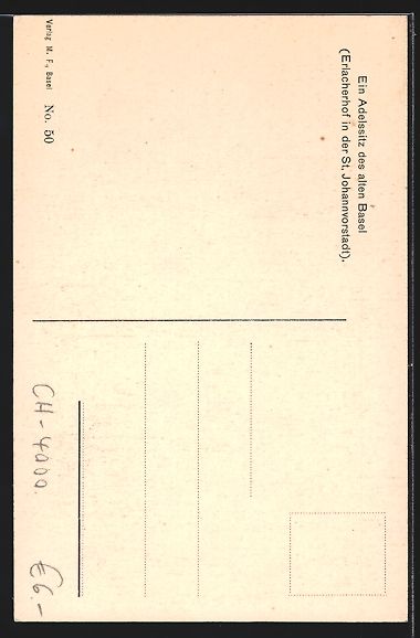 Cartoline postali: AK Basel, Erlacherhof – Usato da Berlin venduto da bartko-reher 1