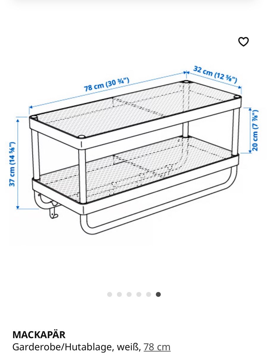 Ikea Guardaroba: MACKAPÄR Wandregal Garderobe Ikea – Usato da Selzach venduto da TiffanysSO 4