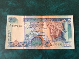 Sri Lanka 50 Rupien Banknote, Jahrgang 1992