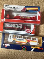 Modellauto Corgi Bus, Feuerwehrauto, Coca-Cola Lastwagen neu