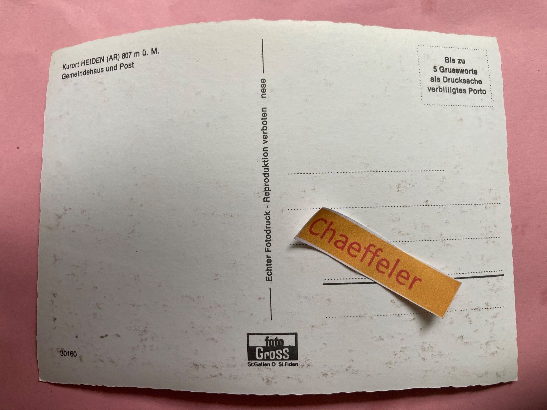 Cartes postales: Kurort Heiden AR, Gemeindehaus und Post – D'occasion à Zürich par Chaeffeler 1