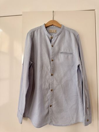Zara Boys Chemise Bleu Clair Micro-Carreaux 11-12 Ans