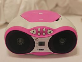 Dual P 395 pink • Radio / CD-Player, USB, tragbar, Batterie