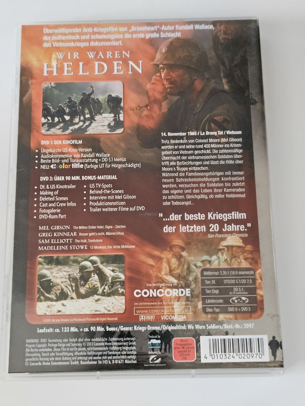 Tutti i DVDs: Wir waren Helden / DVD Mel Gibson / FSK 18 – Usato da Oberdorf BL venduto da BaldenEagle 3