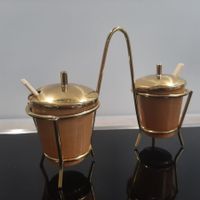 Mid Century 50er 60er Menage Salz u. Pfeffer Vintage Design