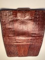 Schreibmappe / Aktentasche vintage aus echtem Krokodilleder