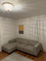 Ecksofa grau mit Ottomane in sehr gutem Zustand