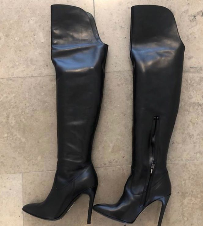 Scarpe da donna: Leder Overknee Stiefel von Simple, Gr. 37 – Usato da Basel venduto da anna123456789 1