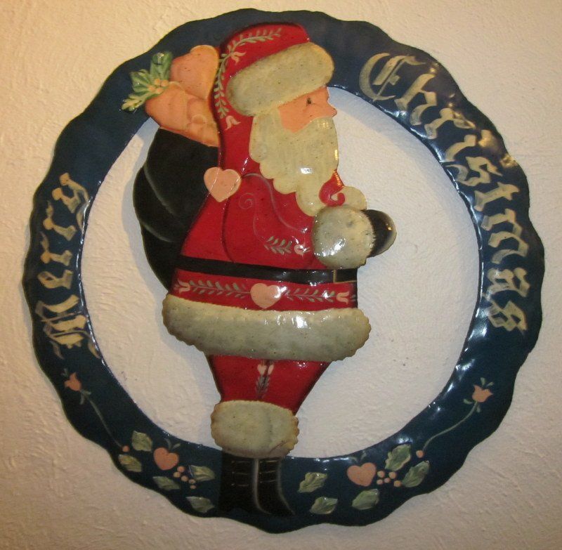 Insegne: Altes dekoratives Blechschild "Merry Christmas" – Usato da Bischofszell venduto da Pfau0