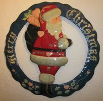 Altes dekoratives Blechschild "Merry Christmas"