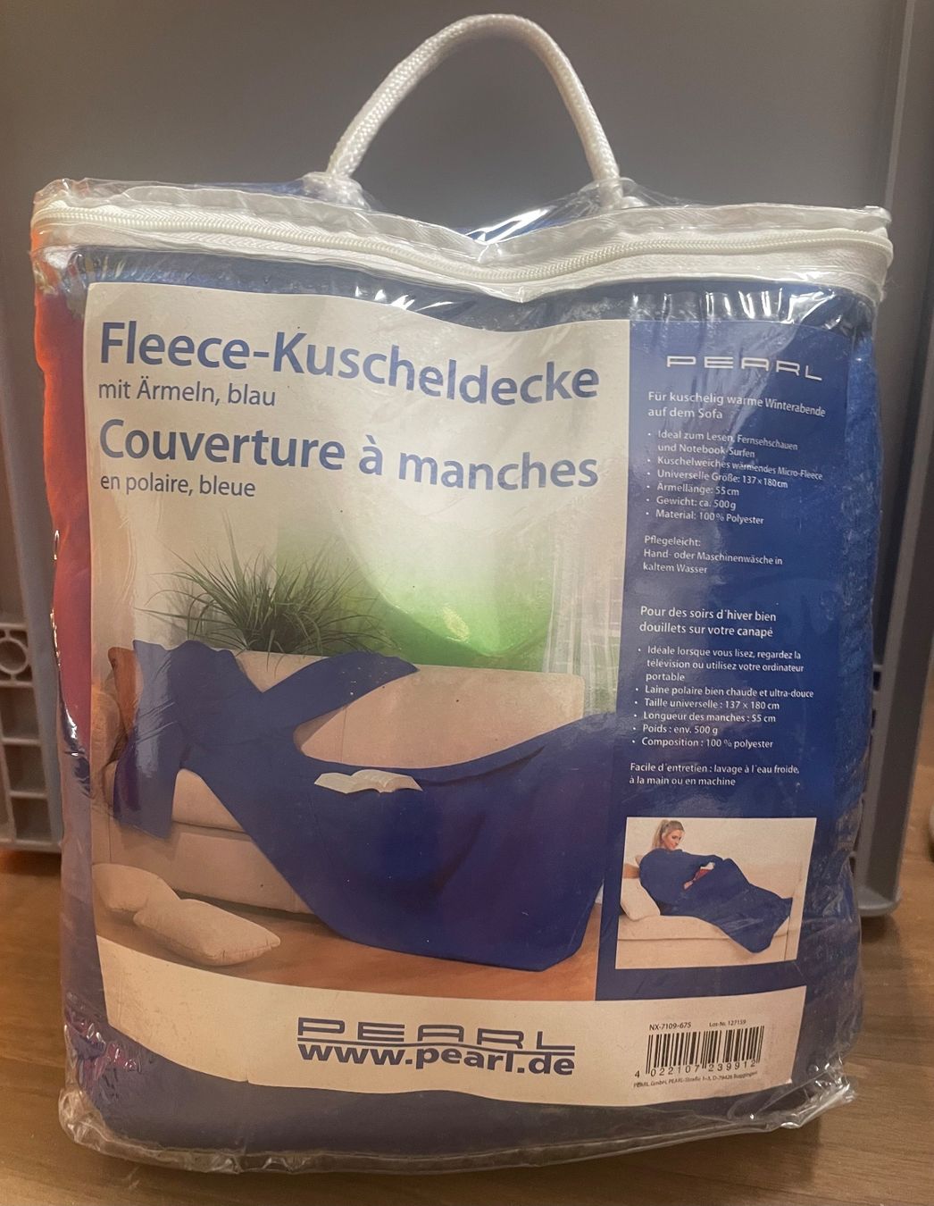 Coperte: Kuscheldecke mit Ärmeln blau Fleece – Nuovo e nell'imballaggio originale da Pieterlen venduto da sheriff111 1