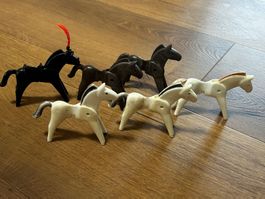 6 Vintage Playmobil Pferden 1974 J Versand möglich