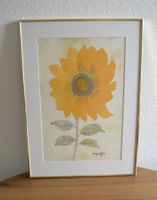 Gerahmtes Aquarell Sonnenblume