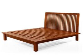 Bett Teakholz Einzelbett Holzbett Doppelbett Naturholzbett