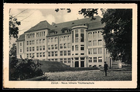 Cartoline postali: AK Zürich, Neue höhere Töchterschule – Usato da Berlin venduto da bartko-reher