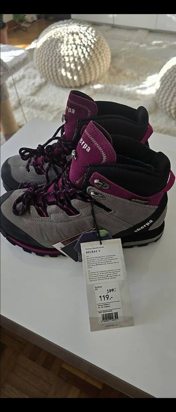 Sherpa Scarpe da donna: Sherpa Belbas V Wanderschuhe Grösse 40 – Nuovo e nell'imballaggio originale da Adliswil venduto da sushipeti 1