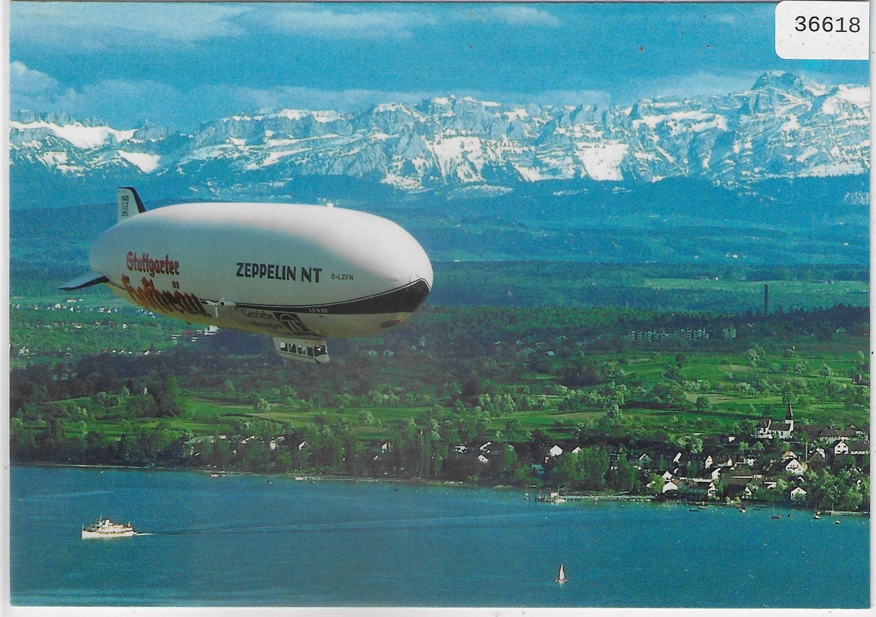 Cartoline postali: Zeppelin NT über dem Bodensee – Usato da Ettingen venduto da Kartenplanet