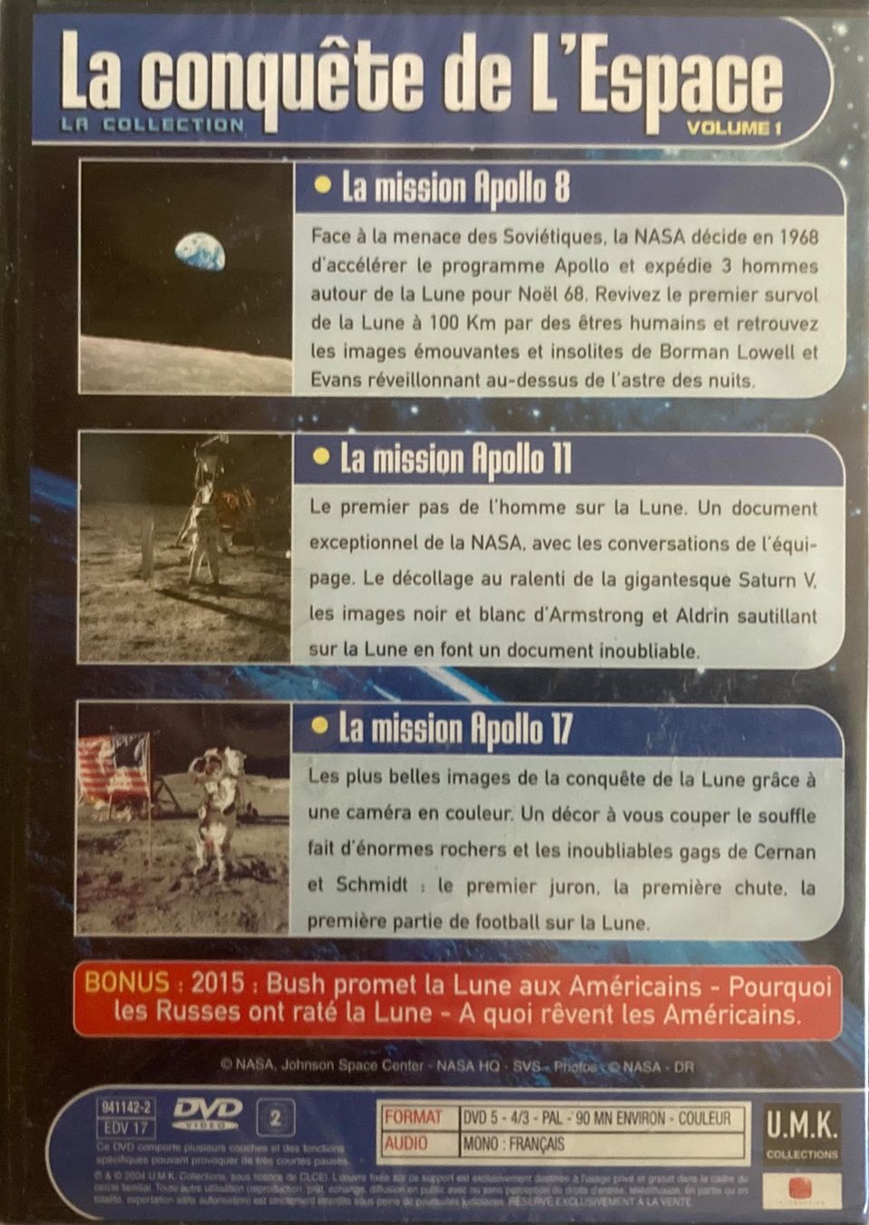 Tutti i DVDs: LA COLLECTION / LA CONQUETE DE L'ESPACE VOLUME 1 – Nuovo e nell'imballaggio originale da Poliez-Pittet venduto da Newtown-Records 1